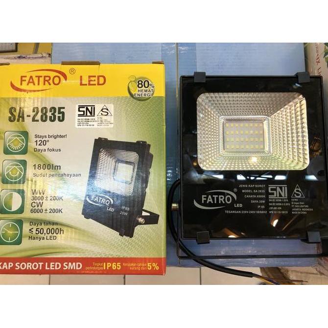 NEW Lampu sorot LED 20watt FATRO SNI / kap sorot / spotlight led