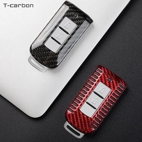 T-Carbon Key Case Cover Carbon Kevlar MITSUBISHI Pajero Sport Xpander