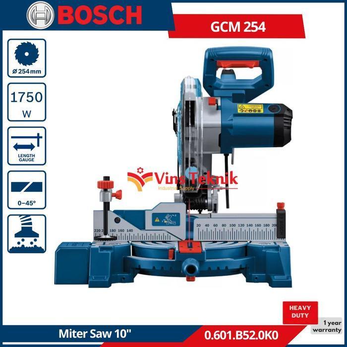 BOSCH GCM 254 Mesin Gergaji Alumunium Miter Saw Mitre Saw 10" MiterSaw GCM254