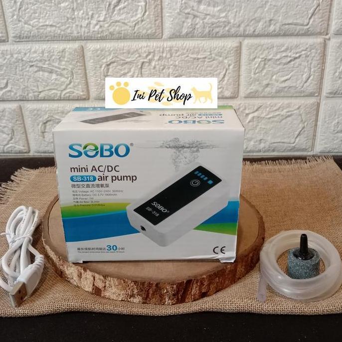 SOBO SB 318 AC DC 1 LUBANG AERATOR OTOMATIS ( AERATOR EMERGENCY )