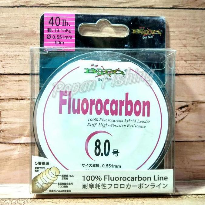 TERBARU - Senar Leader Blood Fluorocarbon 40 lb / 0.55
