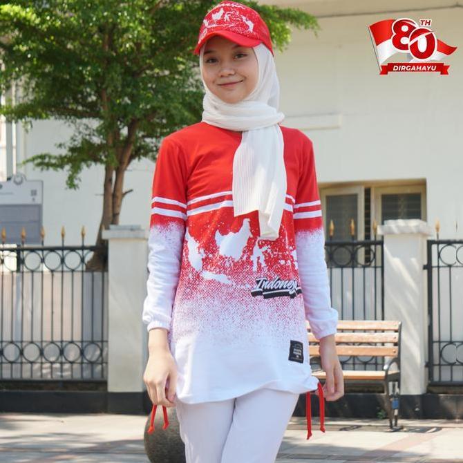 Shafamarwa Kaos keluarga Merah Putih Agustusan - Baju Seragam Couple Edisi Kemerdekaan 17 Agustus SM