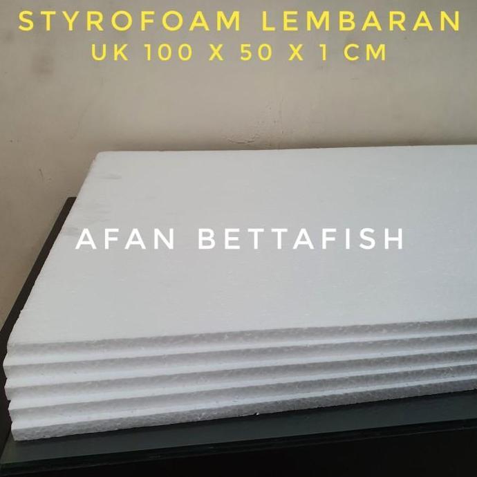 Styrofoam Lembaran Medium Uk 100 x 50 x 1.5 cm / Sterefoam Lembaran