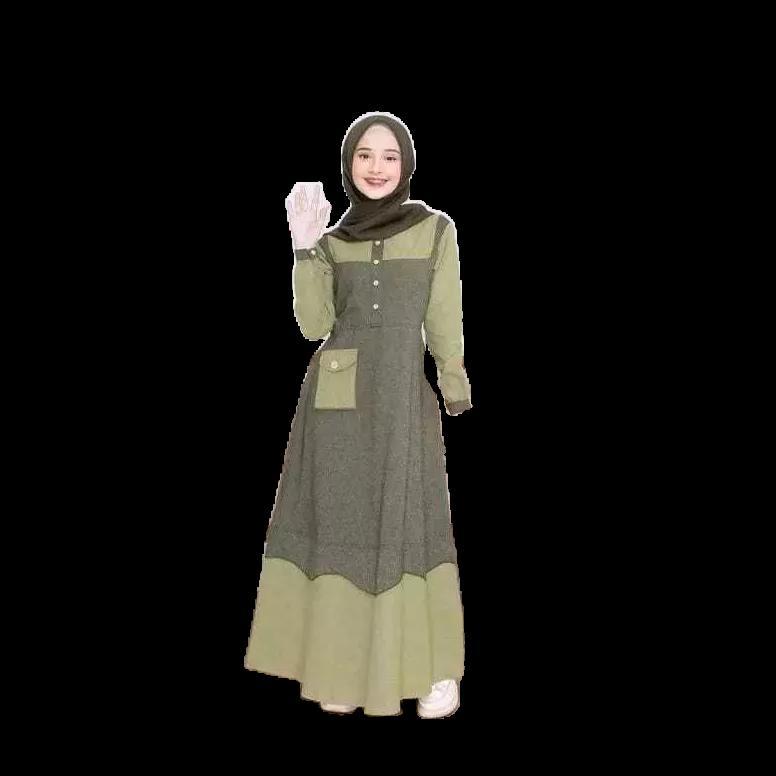 HOT Gamis Anak Perempuan Umur 11 12 13 14 16 18 tahun 2 Ukuran Model Simpel 2026 Lebaran Remaja