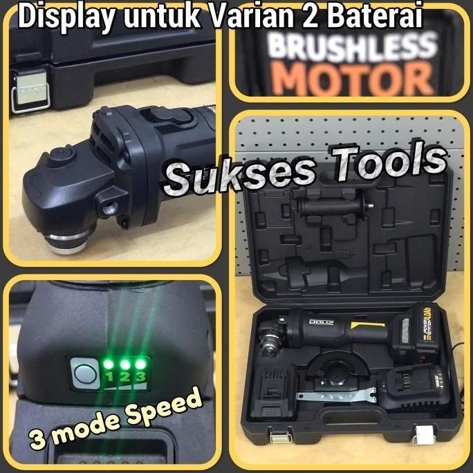 Miliki 3 Speed Cordless Grinder Doliz Bd 760 Bd760 Mesin Gerinda Baterai 20V