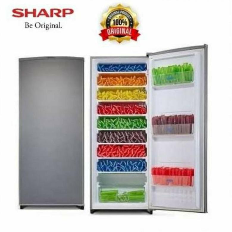 Ready Kulkas Freezer SHARP 8 rak low watt FJM-195 NSS