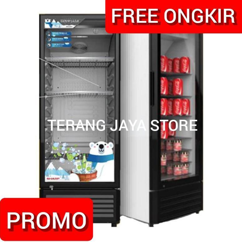 Ready SHOWCASE SHARP LEMARI PENDINGIN MINUMAN 3 RAK SCH210FS SCH 210 FS SCH 210FS