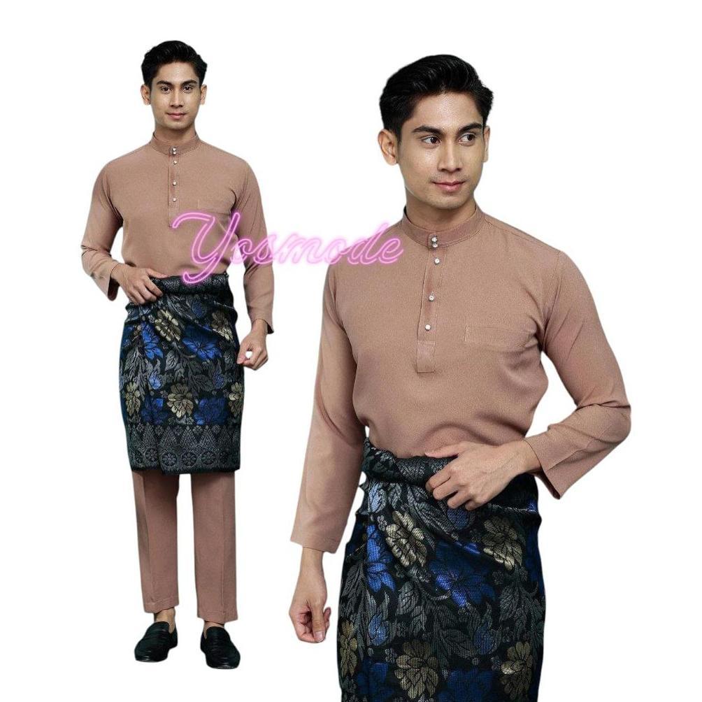 BESTPROMO 1 STEL BAJU CELANA KOKO MELAYU TELUK BELANGA PRIA PREMIUM BAJU MELAYU PRIA TERBARU KANCING