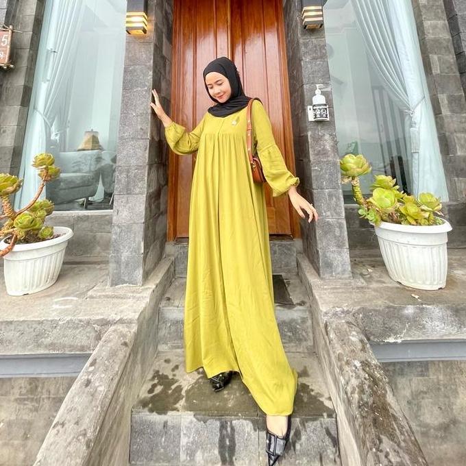 READY KIMI Dress By Lya.id  Gamis Wanita  Muslim untuk santai dan formal busui friendly dan Wudhu fr