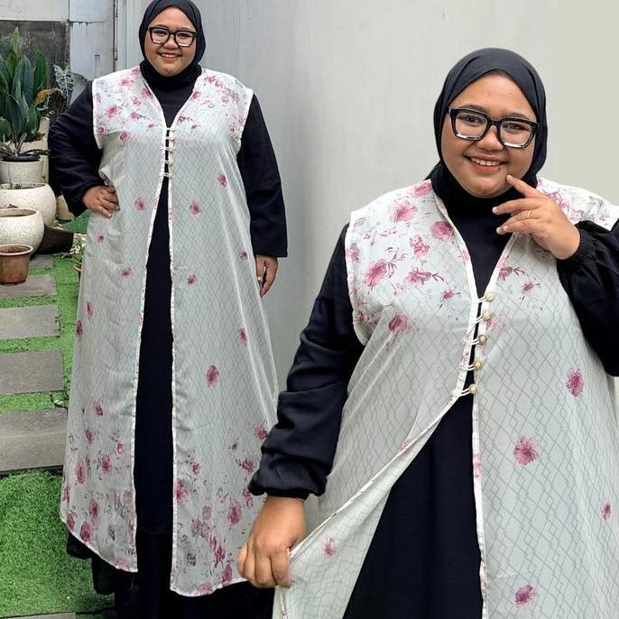 READY Zeba| Emily Long Outer Jumbo LD 130 LD150 Ceruty Babydoll BB 80 - 160 kg Motif Bunga Cantik Ba