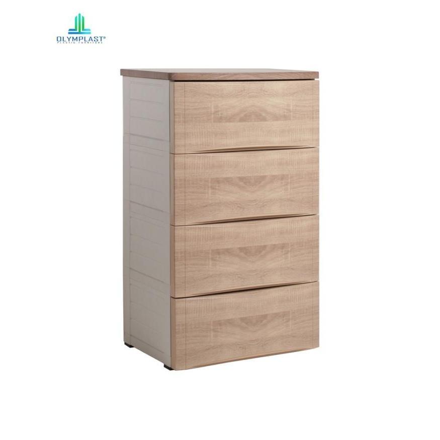 OLYMPLAST LEMARI PLASTIK DRAWER ODC LACI 4 & 5 SUSUN ODC MARBLE WOOD