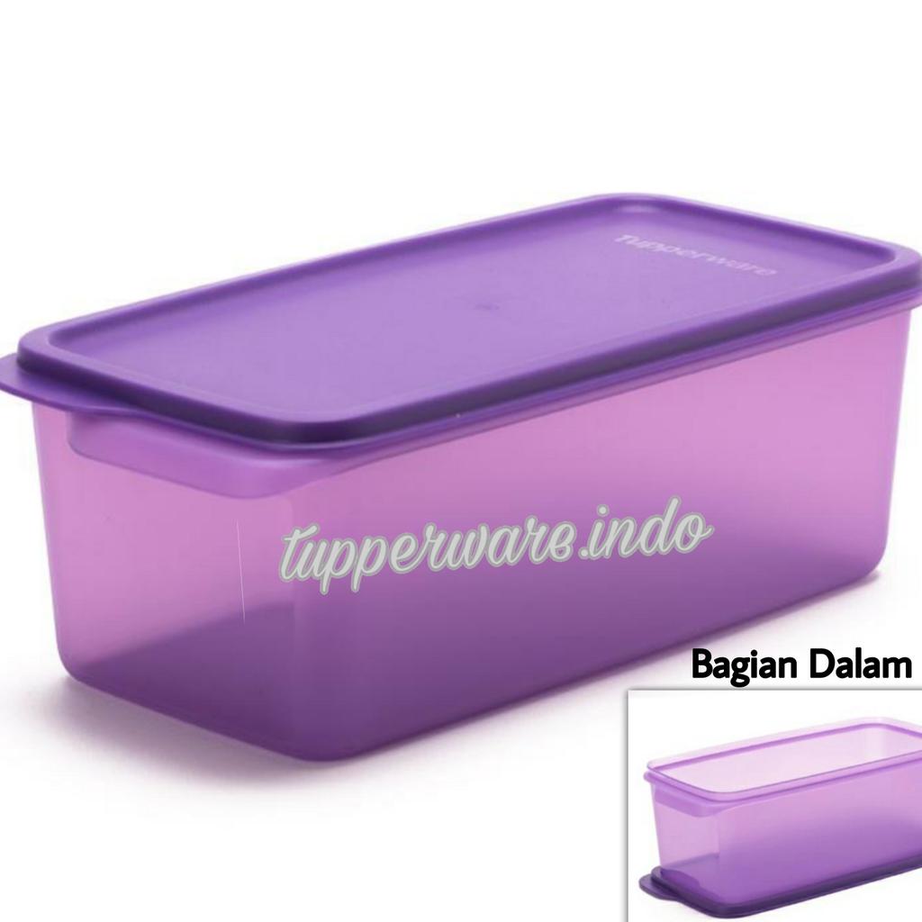 Tupperware Large Stak N Stor 2.2L 1Pc Toples Plastik Ungu Biru Wadah Kue Bolu Tempat Cemilan Lebaran
