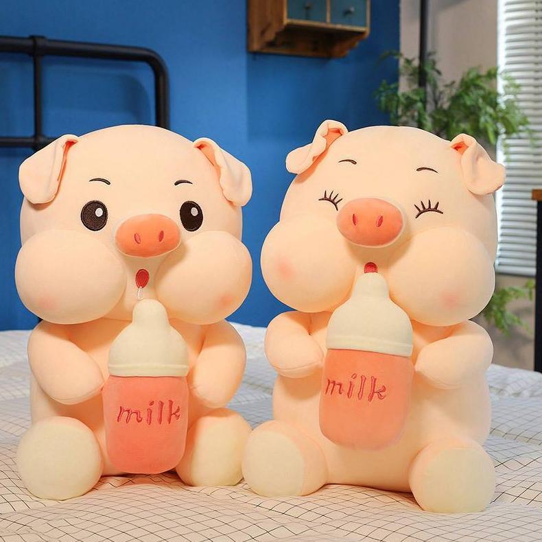 Murah Boneka Babi Piggy Dot Led Lembut Jumbo Xl Lucu Piglet Dolls Cute Baby Bottle Hadiah Mewah Birt