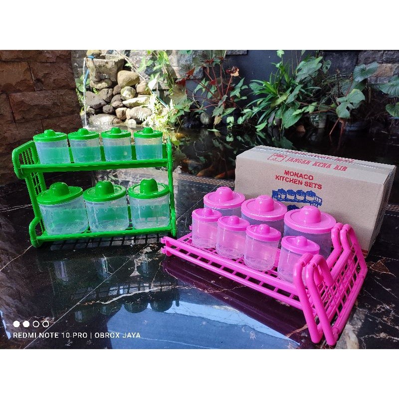 Kitchen Set Monaco/ Tempat Bumbu Dapur Tingkat/ Tempat Bumbu Dapur Set/ Rak Bumbu Dapur