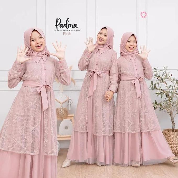 SALE Abaya Padma kids dress/gamis anak perempuan remaja tanggung muslimah cantik dan anggun Usia 5 s