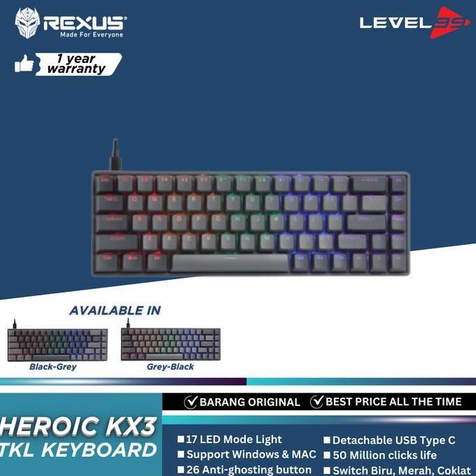 Rexus Keyboard Heroic KX3 Mechanical Gaming Keyboard