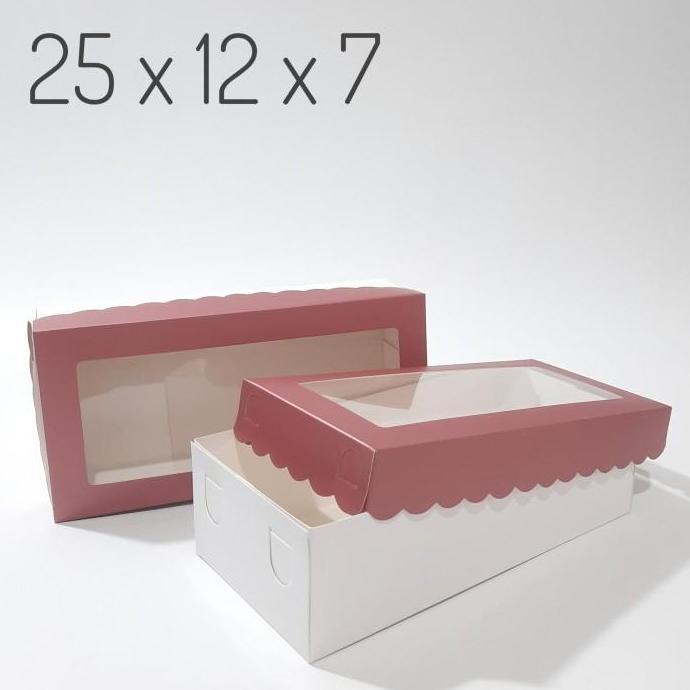 Box brownies 25x12x7cm dus brownies kotak kue brownies dus kue bolu