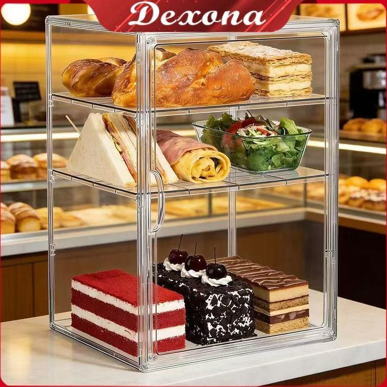 Lantai 3/4 Box Roti Aesthetic/ Bread Storage / Penyimpanan Roti/Etalase Makanan/Rak Makanan/Roti Dis