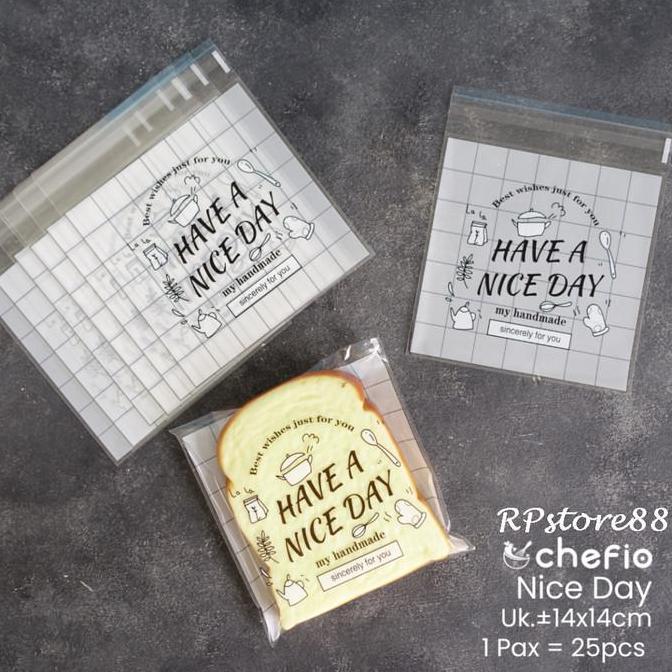 Plastik Roti OPP Motif Bunga 14x14 Plastik Kue Cake Roti Tawar Sobek