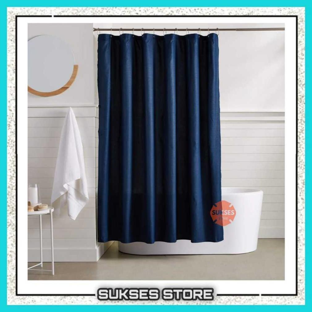 Tirai Shower Polos / Tirai Kamar Mandi Peva Waterproof