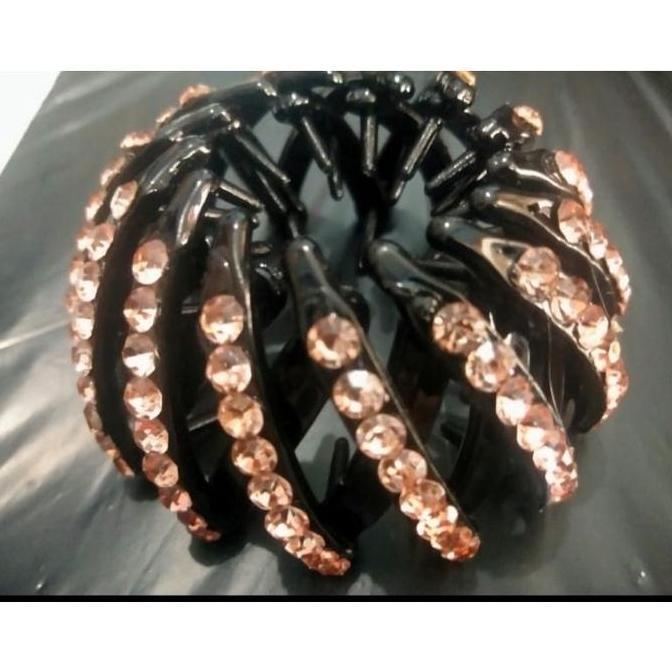 Lansungkirim- Cepol Rambut|Konde Korea | Rambut Korea Ikat Cepol Konde Korea Permata