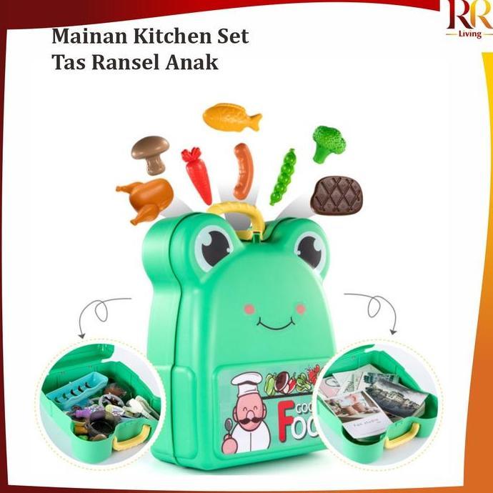 Rr M108 Mainan Kitchen Set Tas Ransel Anak Set Dapur Mainan Masak Masakan Wastafel / Ice Cream Make 