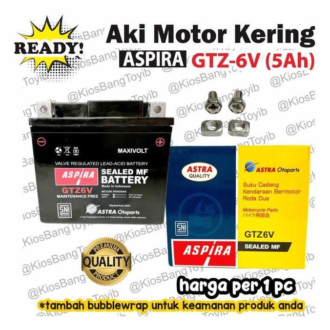 Promo Aki Motor Kering Aspira ORI Supra Mio Beat Scoopy  Satria FU 150 Vario 125 Vario 150 PCX Disko