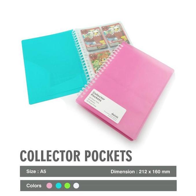 Wellply- Album Kartu Nama Trading Card Koleksi Emas 80 Kartu Daiichi Dpo A5 Tempat Penyimpanan Photo