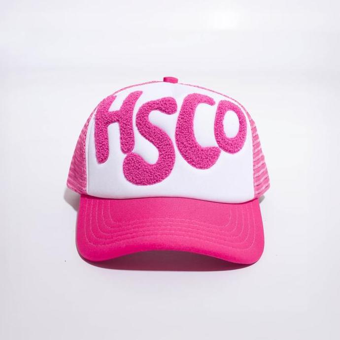 HSCO Original 13 - Trucker Hat Cleyn / Topi Trucker Bordir Towel / Pink