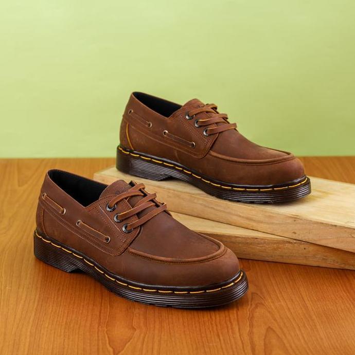 sepatu kulit pria sepatu boat shoes sepatu pantofel pria sepatu kantor LA