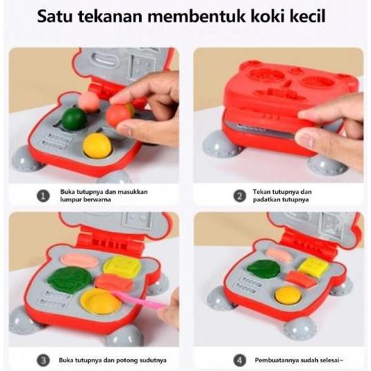 Mesin Mie Es Krim Cetakan Plastik Tanah Liat Warna-Warni Anak-Anak Mesin Tanah Liat Buatan Tangan Ma