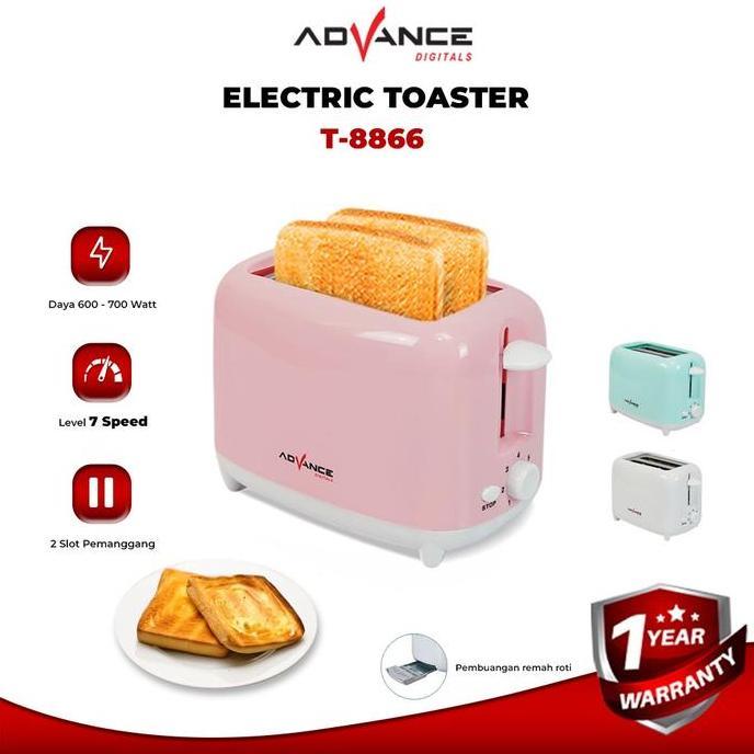 Advance T8866 Toaster Roti / Pemanggang Roti Bakar Low Watt LJK