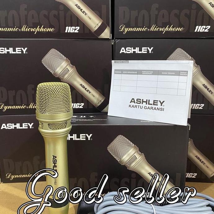 Wkprojek- Mic Kabel Ashley 11G2 Original Kualitas Terbaik Metal Microphone