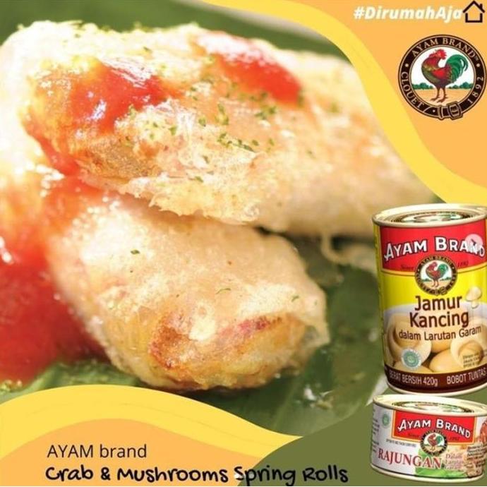 Foodx- Ayam Brand Jamur Kancing 420 Gr Kaleng Whole Mushrooms Can Halal