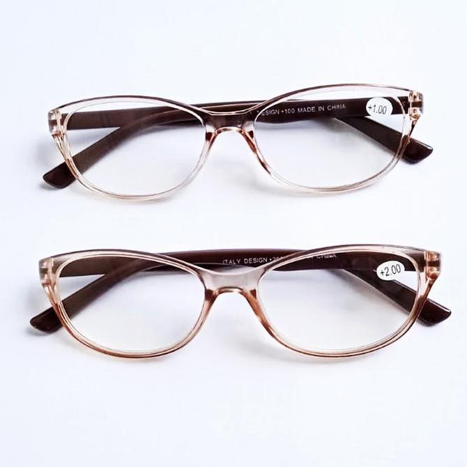 Womenacc- Kacamata Plus/ Kaca Mata Baca Super Fokus Frame Cateye Untuk Wanita