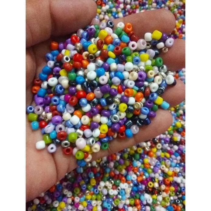 1 pon manik pasir mix warna