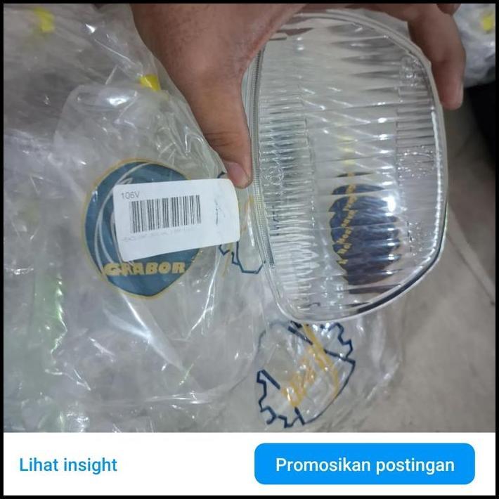 GRATIS ONGKIR KACA LAMPU DEPAN HEADLAMP VESPA SIEM GRABOR SUPER SPRINT ORI BARU. !!!