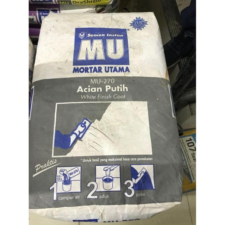 Grosir Mu 270 Skimbright Acian Putih Untuk Permukaan Plester Da Beton Mortar Siap Pakai 25 Kg