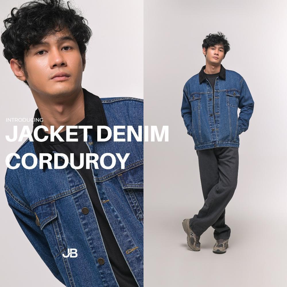TERBARU JB - Jacket Denim Corduroy Bio Wash - Jaket Trucker Jeans Pria