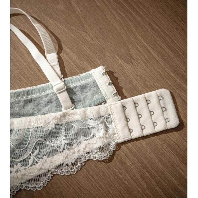 Nyaman- 3 Pc Bra Wanita 8815 Tidak Ada Kawat Busa Tipis Kain Lembut Katun Bh Renda Dewasa Motif