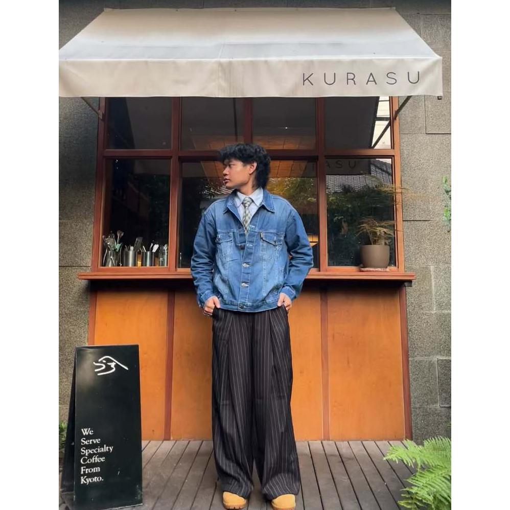 CUCI GUDANG Guteninc Jacket Denim Jeans Trucker Boxy Bullitt Blue Washed