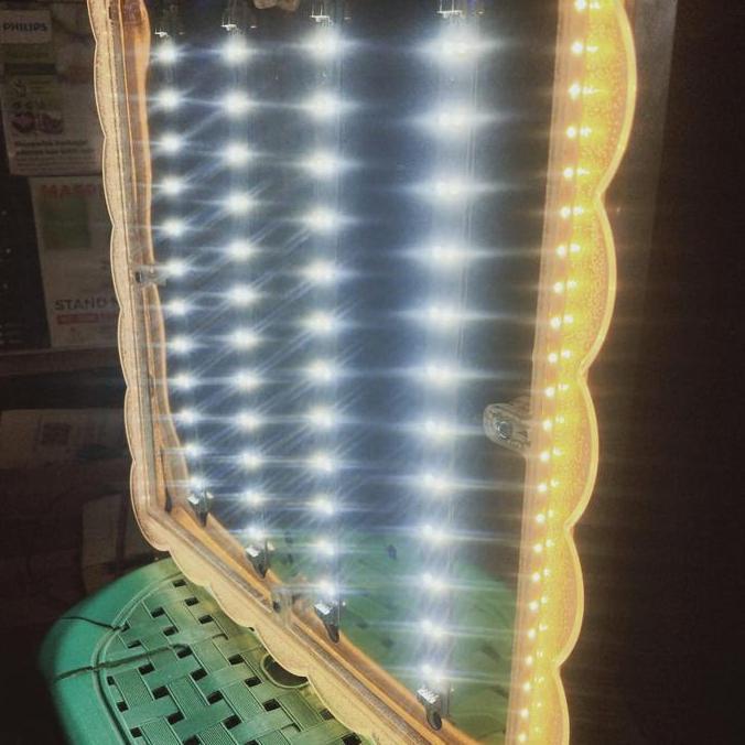 Sale Lampu Hias Tempel Plafon Kristal Kotak 4 Warna 40Cm