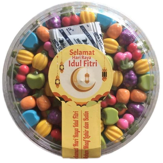 Cokelat Karakter Idul Fitri Bentuk Buah-Buahan Mini Isi +- 210 Pcs - Camilan Snack Makanan - , Choco