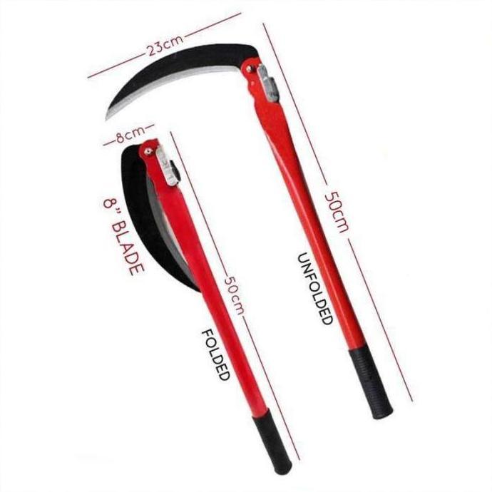 h.samiliran - sabit lipat panjang portabel | sabit baja arit tani | alat kebun potong rumput pemangk