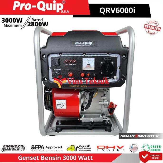 ProQuip QRV6000i Mesin Genset Listrik Genset Bensin Gasoline Generator Genset 3000Watt QRV 6000