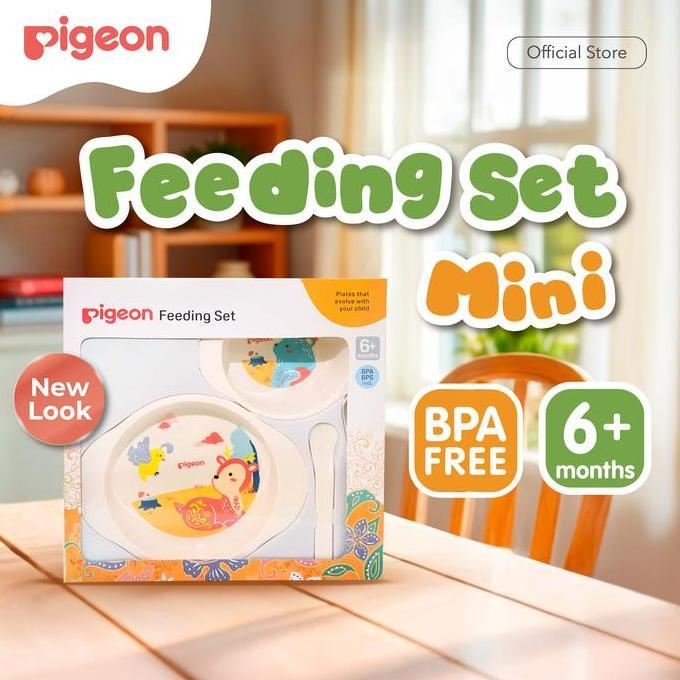 1Kondangjayabadi - Pigeon Feeding Set Mini | Alat Makan Bayi | Peralatan Makan Bayi | Alat Makan Bay