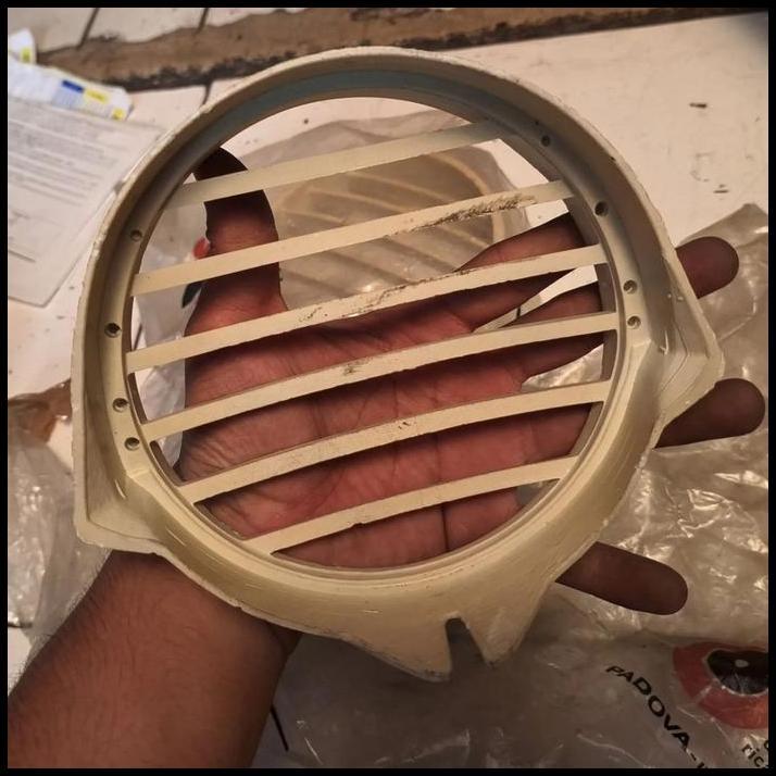 DISKON GRILL HEADLAMP VESPA PK/CORSA ORI NOS ITALY. PUTIH PER BIJI 