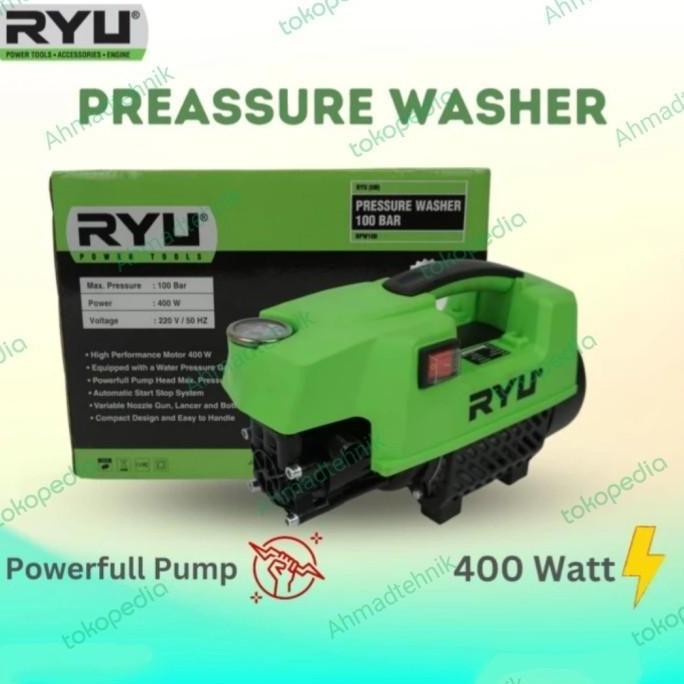 Mesin Cuci Ac Jet Cleaner Ryu Rpw100 Daya Listrik 400 Watt/ Cuci Motor Mobil High Pressure Washer Ry