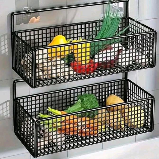 Eggx- Rak Keranjang Besi Kamar Mandi, Rak Keranjang Besi Dapur, Rak Keranjang Serbaguna Besi Anti Ka