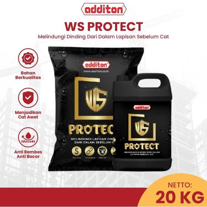 NEW Additon Cat Anti Bocor Dasar Sebelum Pengecatan WS Protect Ukuran 20Kg Solusi Dinding Rembes Boc
